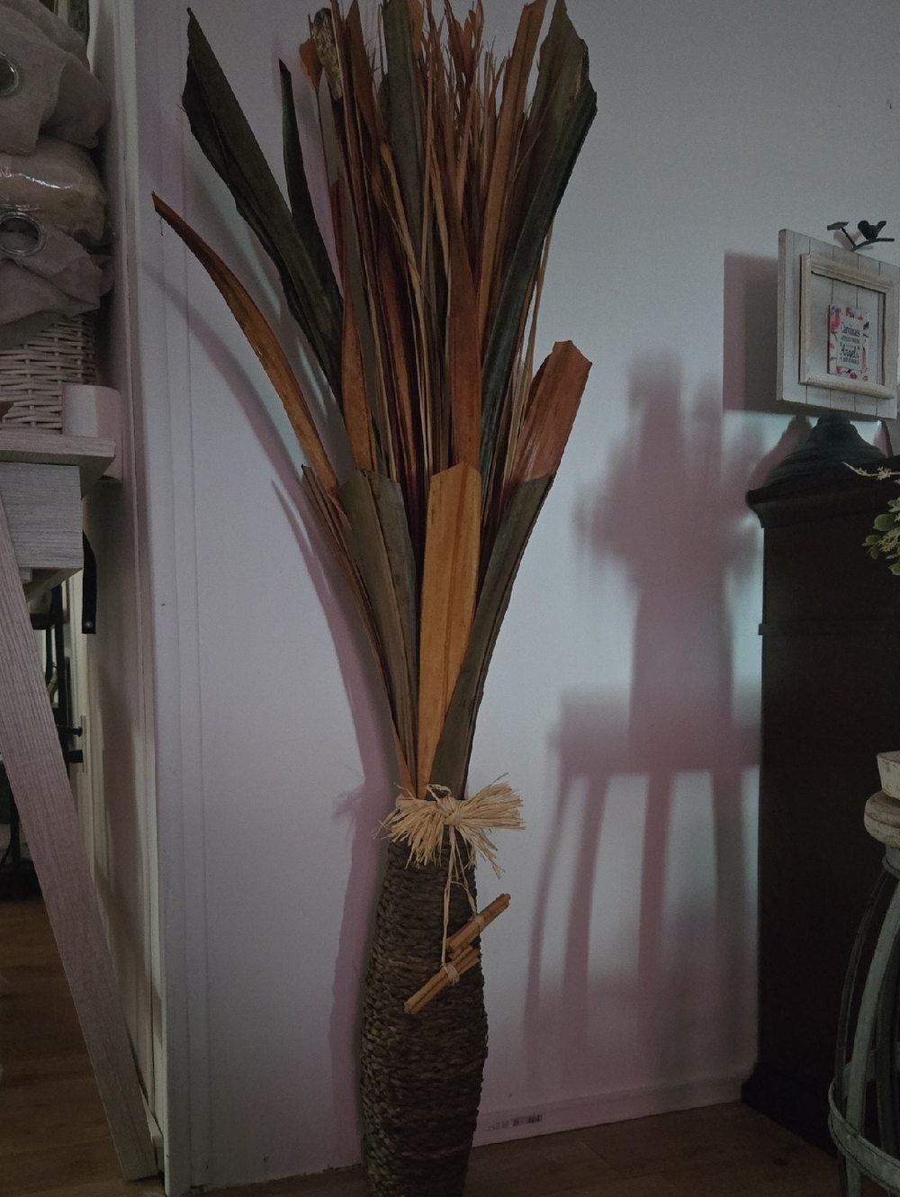 Natural Brown Decorative Tall Palm Frond Arrangement